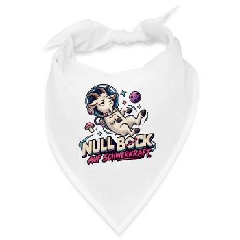 Null Bock auf Schwerkraft - Bandana - Weiß - Vorne