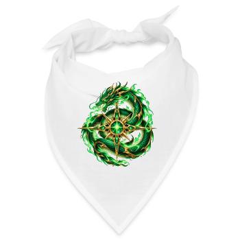 Smaragdgrüner Schlangenstern - Bandana - Weiß - Vorne