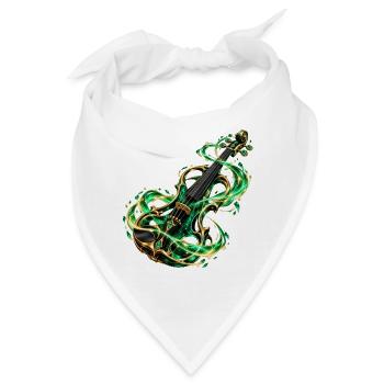 Smaragdgrüne Arkane Violine - Bandana - Weiß - Vorne