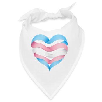 Transgender Herzdesign S1 - Bandana - Weiß - Vorne