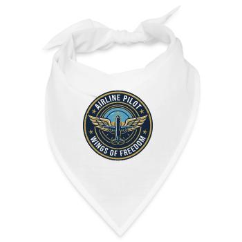 Airline Pilot Aviator Wings Horizon Badge Geschenk - Bandana - Weiß - Vorne