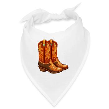 Cowgirl-Stiefel - Bandana - Weiß - Vorne