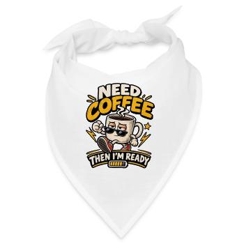 Kaffee Energie - Bandana - Weiß - Vorne