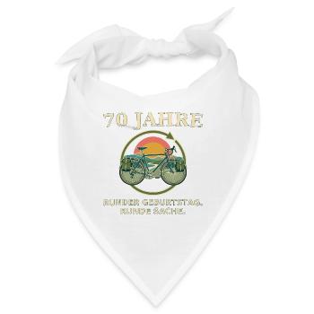 70 Jahre Fahrrad Retro Design - Bandana - Weiß - Vorne