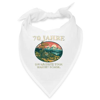 70 Jahre: Nächste Tour Wartet Schon - Bandana - Weiß - Vorne