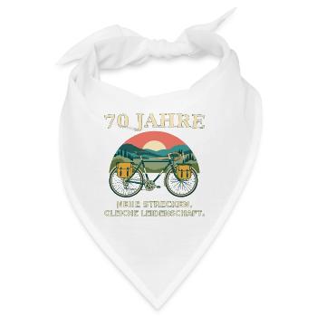 70 Jahre Fahrradliebe - Bandana - Weiß - Vorne