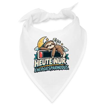 Energiesparmodus Faultier für Gamer Geschenkidee - Bandana - Weiß - Vorne