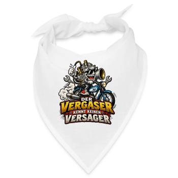 Vergaser Motorheld Kein Versager - Bandana - Weiß - Vorne