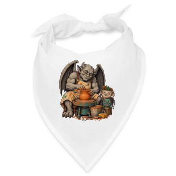 Gargoyle töpfert an der Drehscheibe - Bandana - Weiß - Vorne