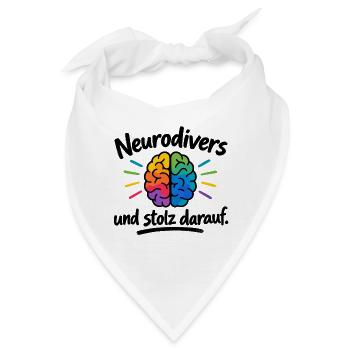 Neurodiversität strahlt bunt - Bandana - Weiß - Vorne