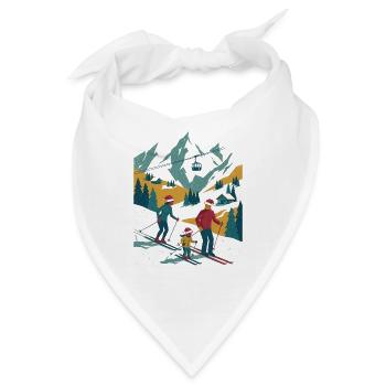 Bergabenteuer Familie auf Skiern - Bandana - Weiß - Vorne