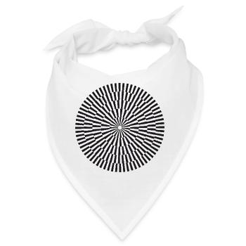 Radiales Pulsmuster - Bandana - Weiß - Vorne