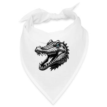Krokodil - Bandana - Weiß - Vorne