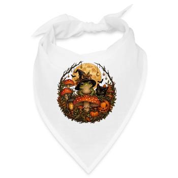 Magischer Hexenfrosch im Herbst - Bandana - Weiß - Vorne