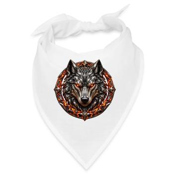 Molten Steel Wolf - Bandana - Weiß - Vorne