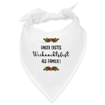 Erstes Weihnachtsfest Familie - Bandana - Weiß - Vorne