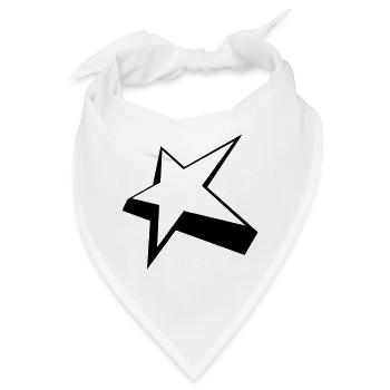 Stilvoller Stern - Bandana - Weiß - Vorne