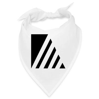 Stilvolle Striche - Bandana - Weiß - Vorne