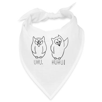 Uhu? Huhu! - Bandana - Weiß - Vorne