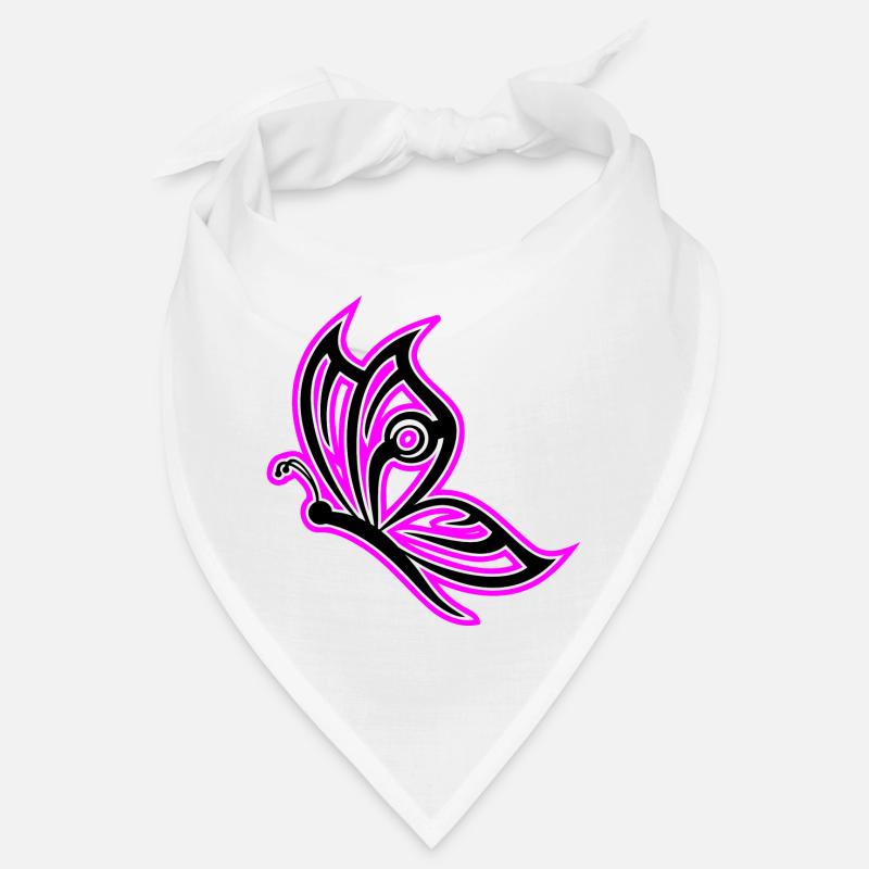 papillon rose Bandana