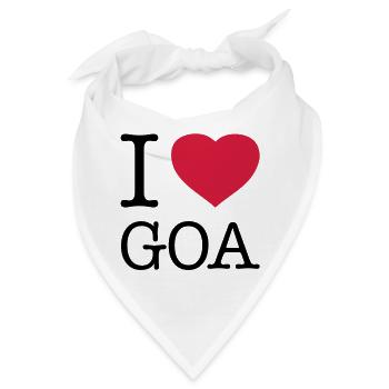 I LOVE GOA Indien - Bandana - Weiß - Vorne