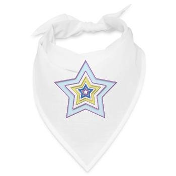 Stern in Stern - Bandana - Weiß - Vorne