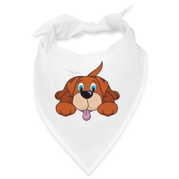 Niedlicher Hund Welpe Haustiere - Bandana - Weiß - Vorne