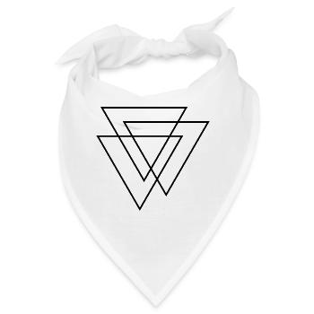 3Dreiecke - Drei Dreiecke - Three Triangles Design - Bandana - Weiß - Vorne