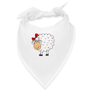Schafe, Schafe, Schaf, Petcontest - Bandana - Weiß - Vorne