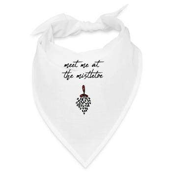 Wir treffen uns am Mistelzweig Xmas / Geschenk - Bandana - Weiß - Vorne