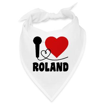 I Love Roland - Bandana - Weiß - Vorne