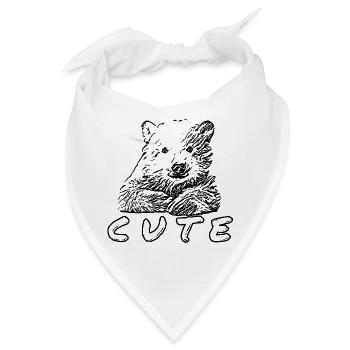 Bär - Bandana - Weiß - Vorne