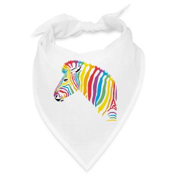 rainbow zebra - Bandana - Weiß - Vorne