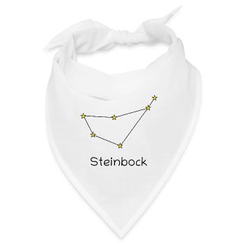 Sternzeichen Steinbock - Bandana - Weiß - Vorne