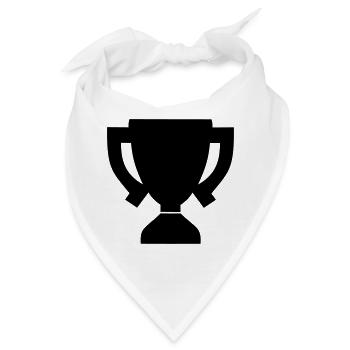 pokal - Bandana - Weiß - Vorne