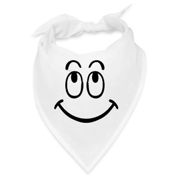 smiley - Bandana - Weiß - Vorne
