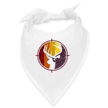 Jäger - Jagd - Hirsch - Bandana - Weiß - Vorne