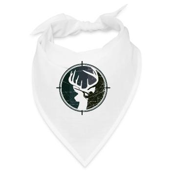 Jäger - Jagd - Hirsch - Bandana - Weiß - Vorne