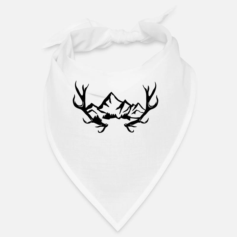 Antlers, mountains and forest Bandana