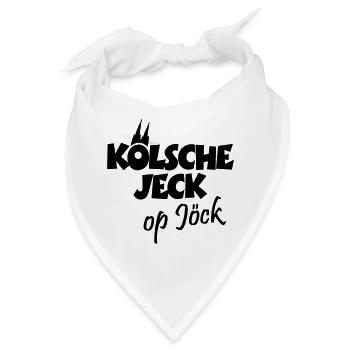 Kölsche Jeck op Jöck Kölsch Köln - Bandana - Weiß - Vorne