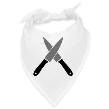 Messer - Bandana - Weiß - Vorne