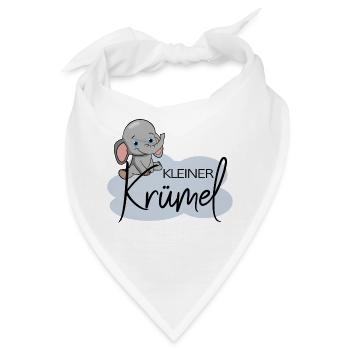 Kleiner Krümel Baby Elefant Babyfant - Bandana - Weiß - Vorne