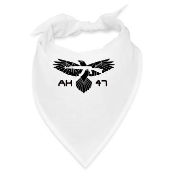 Adler mit Kalaschnikow - AK 47 Adler - Bandana - Weiß - Vorne