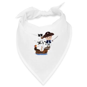 Piratenschiff - Bandana - Weiß - Vorne