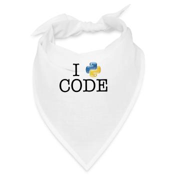 I love code - Python - Bandana - Weiß - Vorne