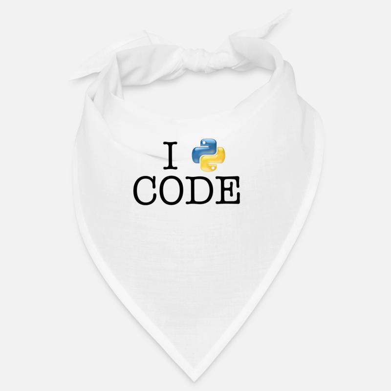 I love code - Python - Bandana - white