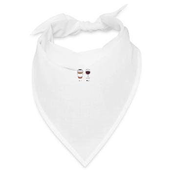 Kaffee - Bandana - Weiß - Vorne