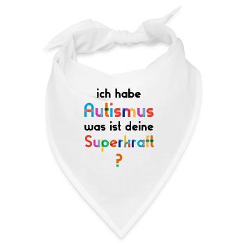 Autismus Autist - Bandana - Weiß - Vorne