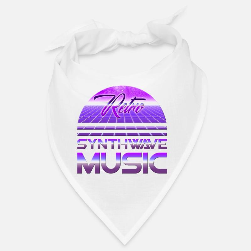 80s Neon Retro Synthwave Music Electronic Wave Bandana