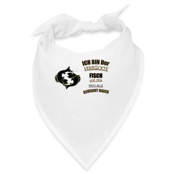 Sternzeichen Fisch Spruch - Bandana - Weiß - Vorne